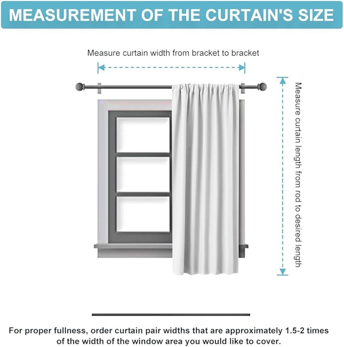 RYB HOME 54 inch Curtains for Living Room, Rod Pocket Thermal Insulated Small - Image 8