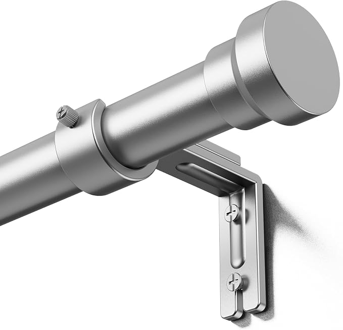 YaFex Curtain Rods 32-84 Inch, Heavy Duty 1 Inch Adjustable Curtain Rod by YaFex