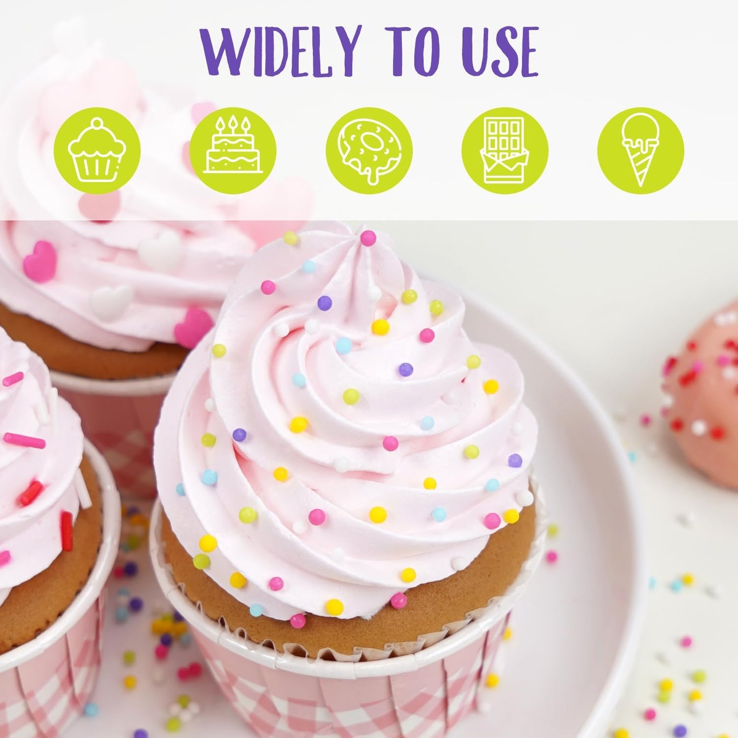 Rainbow Nonpareils Sprinkles, Edible Sprinkles For Cake Decorating, Baking Sugar, 150g/5.29oz, Cake Decorations & Cupcake Toppers, Easter, Holiday, Wedding Party Supplies