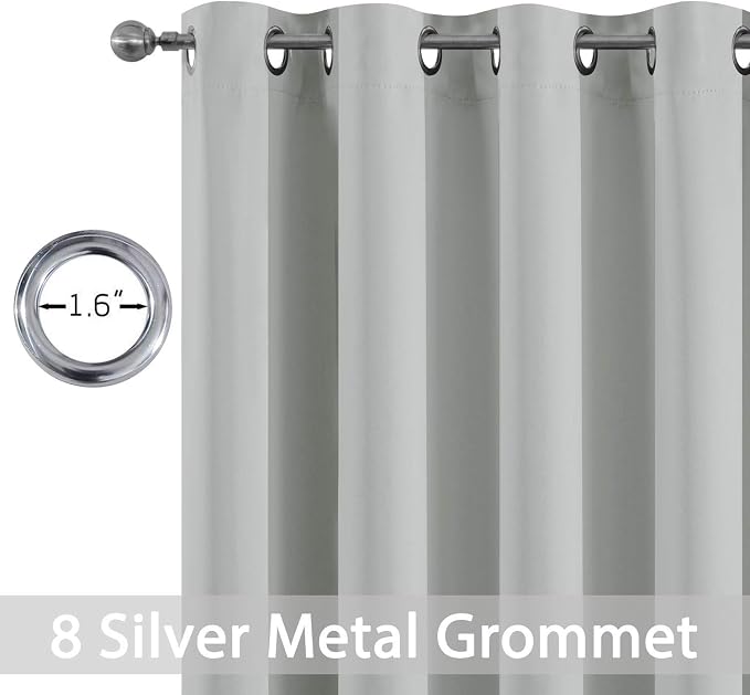 Yakamok Blackout Curtains Room Darkening Thermal Insulated Grommet top Window - Image 2