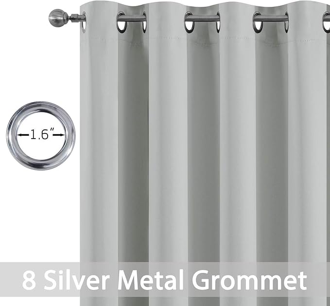 Yakamok Room Darkening Grommet Window Drapes Thermal Insulated Light Blocking - Image 4