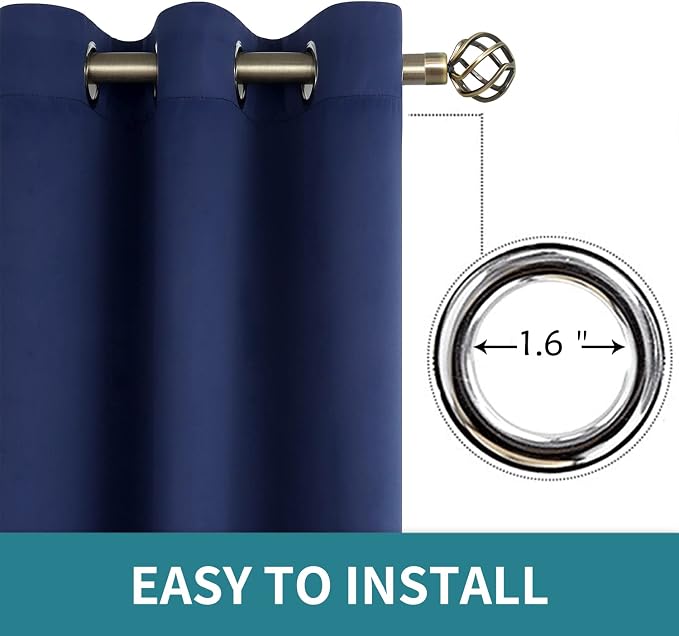 BGment Blackout Curtains for Bedroom 63 Inches Long - Image 5