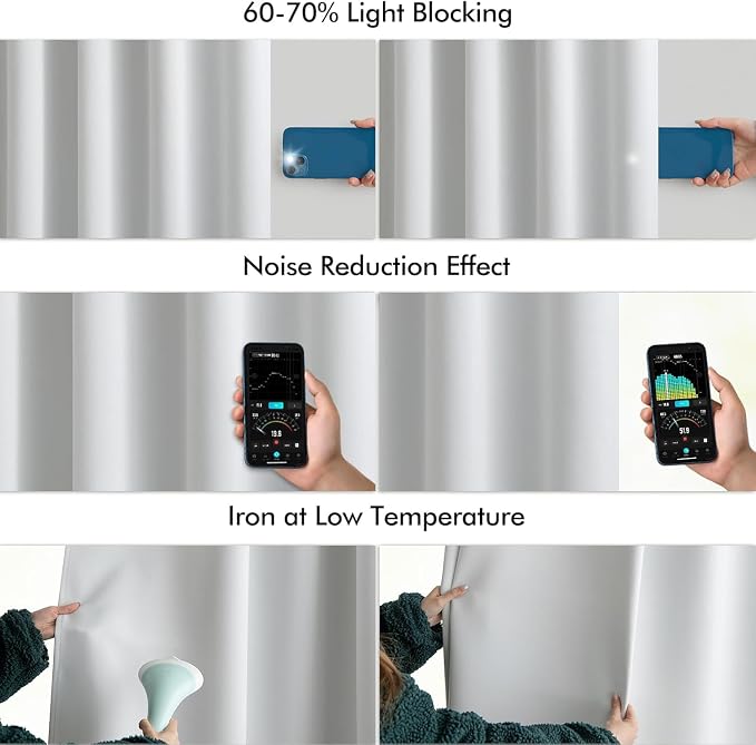 MIULEE Back Tab Light Blocking Curtains 96 Inch Long 2 Panels Set - Image 5