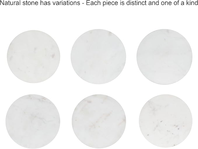 Kate and Laurel Nisha Traditional Marble Round Drink Table, 10 x 10 x 22, White Marble, Antique Brass, and Black, Vintage Mango Wood Circle Mini Table for Use as Plant Stand or Living Room Decor