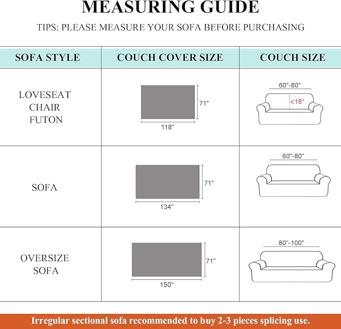 STACYPIK Boho Chenille Couch Cover for Pets, Khaki Striped Sofa Cover for 2 Cushion Couch, Non Slip Furniture Protector, Tassels Geometric L Shaped Couch Cover for Dogs Cat Loveseat Slipcover-71x118IN
