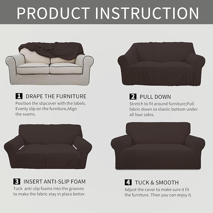 Easy-Going Stretch Oversized Loveseat Slipcover 1-Piece Sofa Cover Furniture - Image 6
