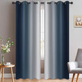 Yakamok Room Darkening Ombre Curtains 84 Inch Length, Light Blocking Grommet by Yakamok