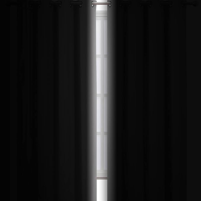 LEMOMO Blackout Curtains 52 x 84 inch/Light Grey Curtains Set of 2 - Image 3