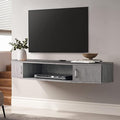 FITUEYES Floating TV Stand Wall Mounted Entertainment Center Media Console Storage Cabinet Under TV Stone Gray 43.3in