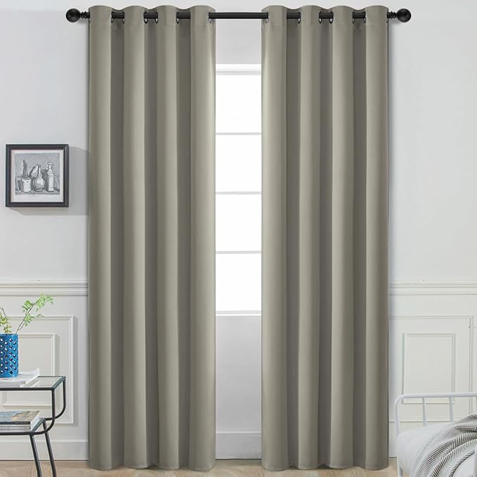 Yakamok 84 Inch Long Light Blocking Blackout Curtains, Room Darkening Thermal by Yakamok