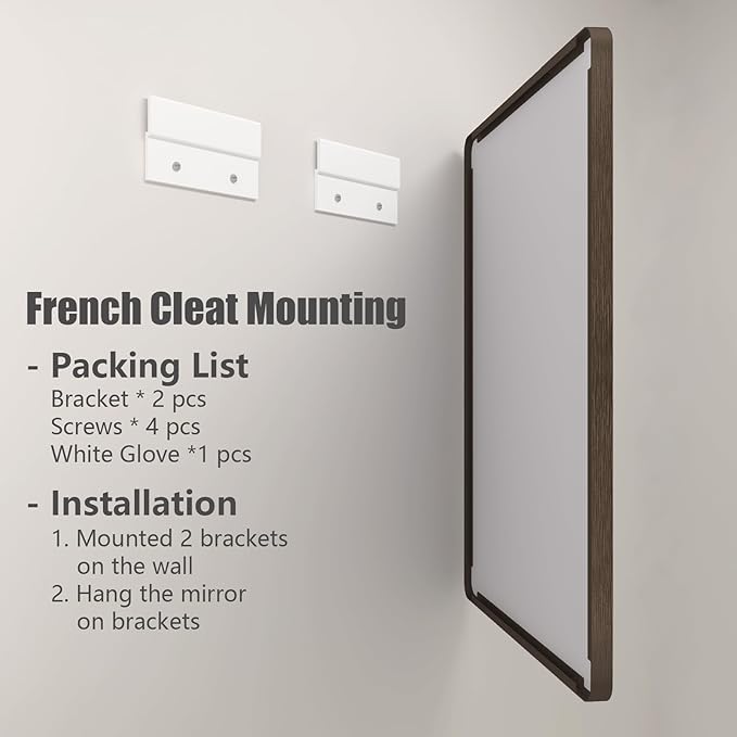 50x40 Inch Bronze Metal Framed Bathrrom Mirror, Brushed Metal Bathroom Vanity Mirrors for Wall, Rounded Corner Bronze Rectangle Mirror for Farmhouse, Bedroom, Anti-Rust (Horizontal/Vertical)