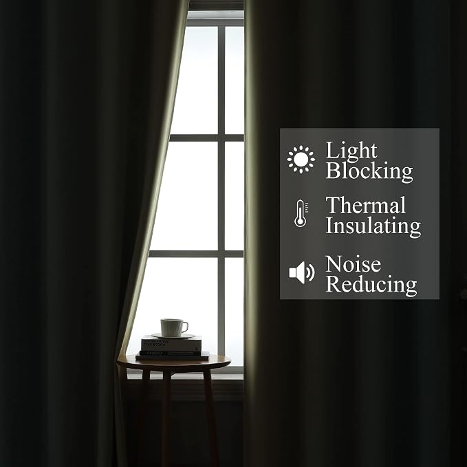 Estelar Textiler Aqua and Beige Gradient Blackout Curtains - Image 3