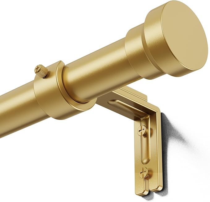 YaFex Curtain Rods 32-144 Inch, Heavy Duty 1 Inch Adjustable Curtain Rod by YaFex