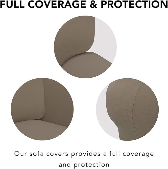 PureFit Super Stretch 4 Seater Sofa Slipcover – Spandex Non Slip Soft Couch - Image 3