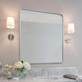 ANDY STAR Brushed Nickel Mirrors for Bathroom Sink,36x40 Inch Bathroom Vanity Mirror with Rectangular Metal Frame-Modern Clean Design with Superior Stainless Steel Frame