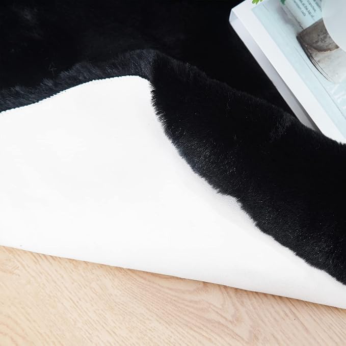 Ghouse Ultra Soft Faux Rabbit Fur Rug, Machine Washable Area Rugs - Image 5