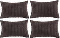 Fancy Homi 4 Packs Boho Dark Brown Decorative Throw Pillow Covers 12x24 Inch by Fancy+Homi