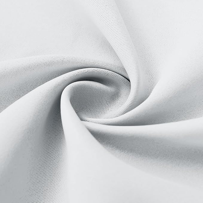 RYB HOME White 100% Blackout Curtains, Short Thermal Insulated Heat & UV - Image 8