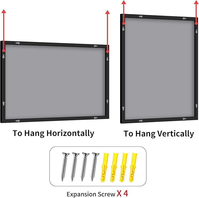 YIROMAN Bathroom Mirror for Wall 36"x40", Large Matte Black Bathroom Mirror with Aluminum Frame, Rectangular Vanity Mirror with Right Angles, Wall Mirror Hangs Horizontal or Vertical, Shatterproof