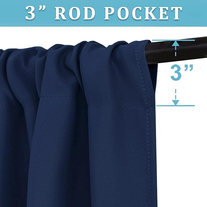 RYB HOME Extra Wide Blackout Curtains - Image 2