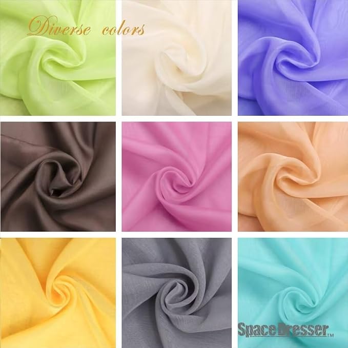 SpaceDresser Basic Rod Pocket Sheer Voile Window Curtain Panels Red 1 Pair 2 - Image 8