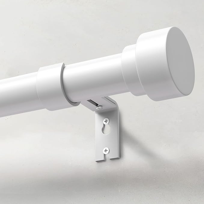 Extra Long Curtain Rods for Windows 32 to 170 Inch, 1 Inch White Heavy Duty by IFELS