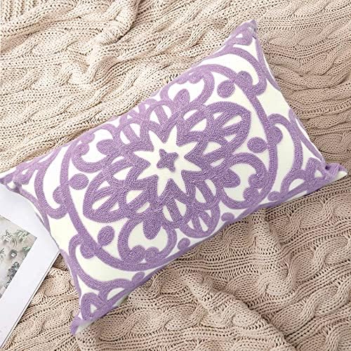 Alysheer Boho Embroidered Lumbar Throw Pillow Cover 12"x 20" - Image 6