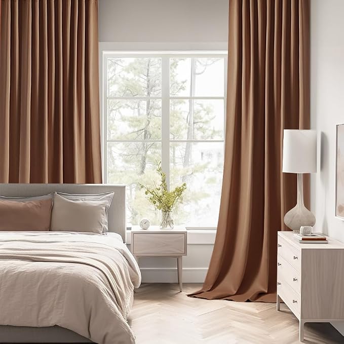 MIULEE Back Tab Blackout Curtains 102 Inch Long 2 Panels Set - Image 2