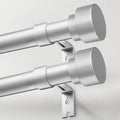IFELS Heavy Duty Curtain Rods for Windows 48 to 84 Inch, 1 Inch Silver Curtain by IFELS