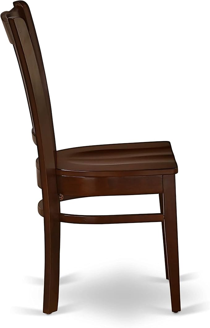East West Furniture HBGR3-MAH-W 3 Piece Dining Room Table Set Contains a Round Kitchen Table with Pedestal and 2 Dining Chairs, 42x42 Inch, Mahogany