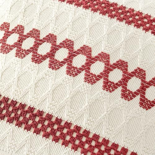 MIULEE Christmas Red Boho Decorative Pillow Covers - Image 4