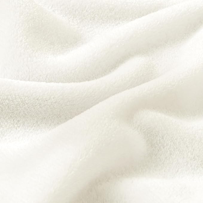 BEDELITE Fleece Blanket Twin Size Cream Throw Blankets - Image 4