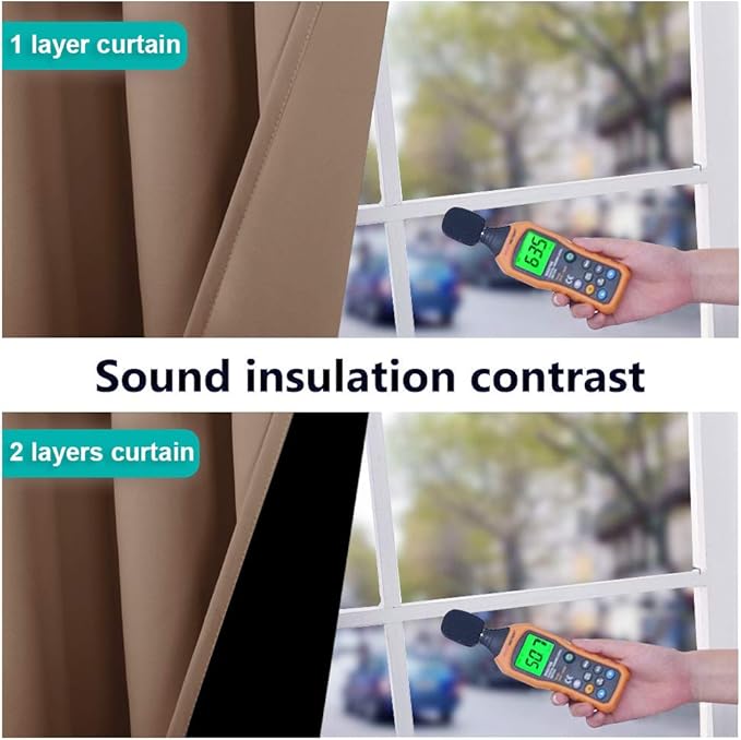 NICETOWN Bedroom Full Blackout Curtain Panels, Super Thick Insulated Window - Image 4