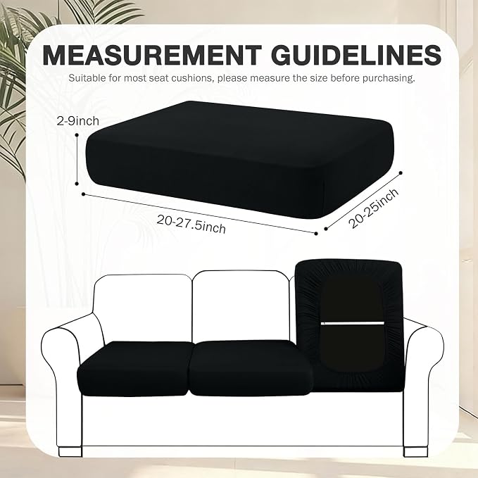 hyha 8Pcs Patio Cushion Covers, Stretch Outdoor Couch Cushion Covers Replacement - Image 2