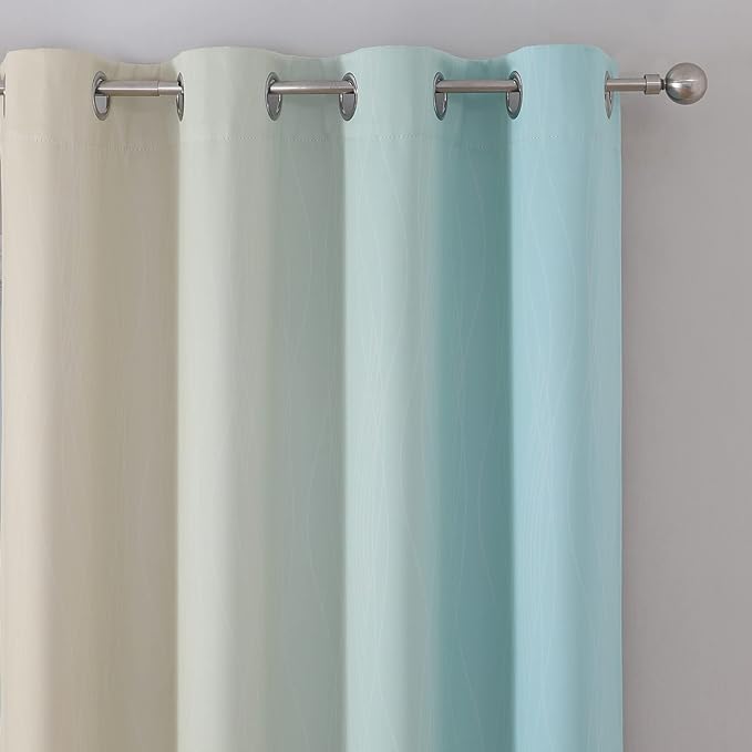 Estelar Textiler Full Room Darkening Gradient Blackout Curtains 72 Inch Length - Image 4
