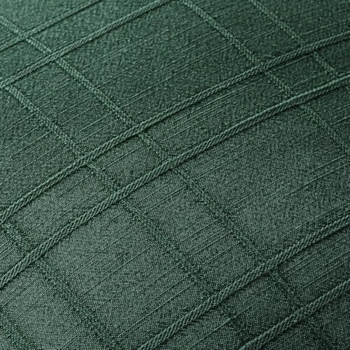 MIULEE Linen Plaid Pillow Covers Christmas Decorative 20x20 Dark Green - Image 2