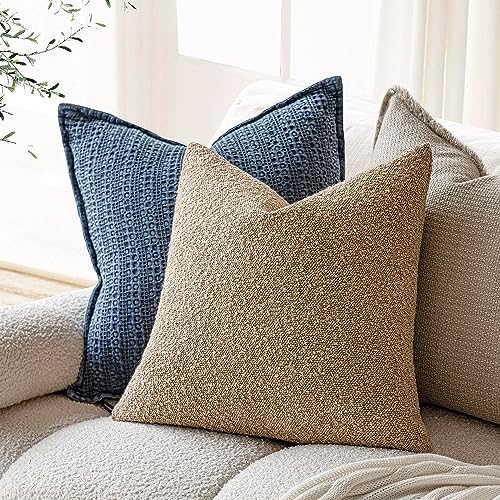 Foindtower Decorative Textured Boucle Throw Pillow Covers 24x24 Inch - Image 5