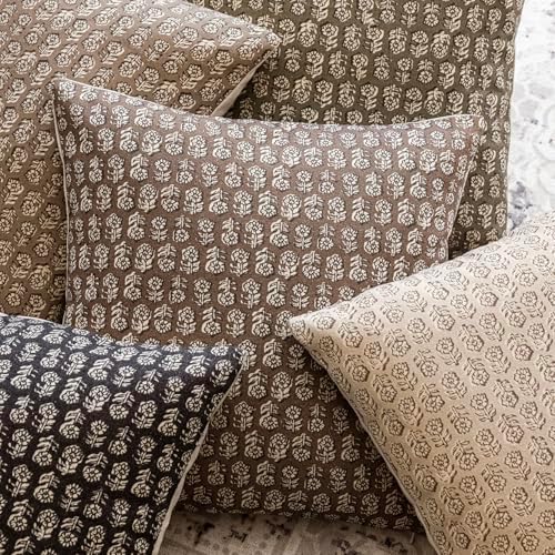 Foindtower Decorative Floral Print Throw Pillow Covers 18×18 Inch - Image 6