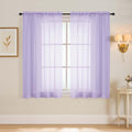 Window Sheer Curtains 45 Inches Length, Voile Short Curtains by Home