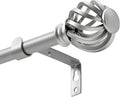 Luvenia Silver Decorative Curtain Rods, Adjustable Curtain Rod by Luvenia