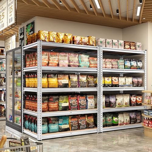 REIBII 2 Pack Galvanized Garage Shelving, 5-Tier Storage Shelves - Image 5