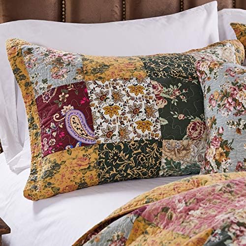 Greenland Home Antique Chic 100% Cotton Authentic Patchwork Quilt Set, - Image 4