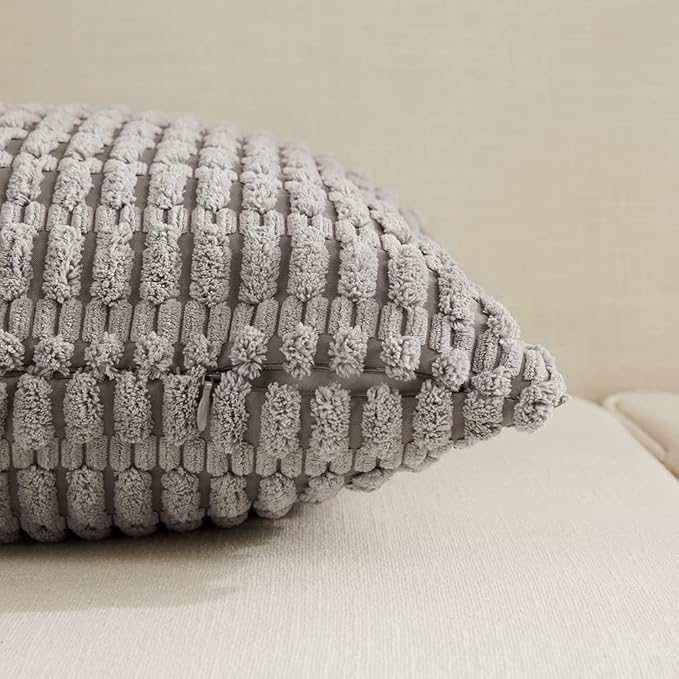 Fancy Homi 4 Packs Neutral Lumbar Decorative Throw Pillow Covers 12x20 Inch - Image 3