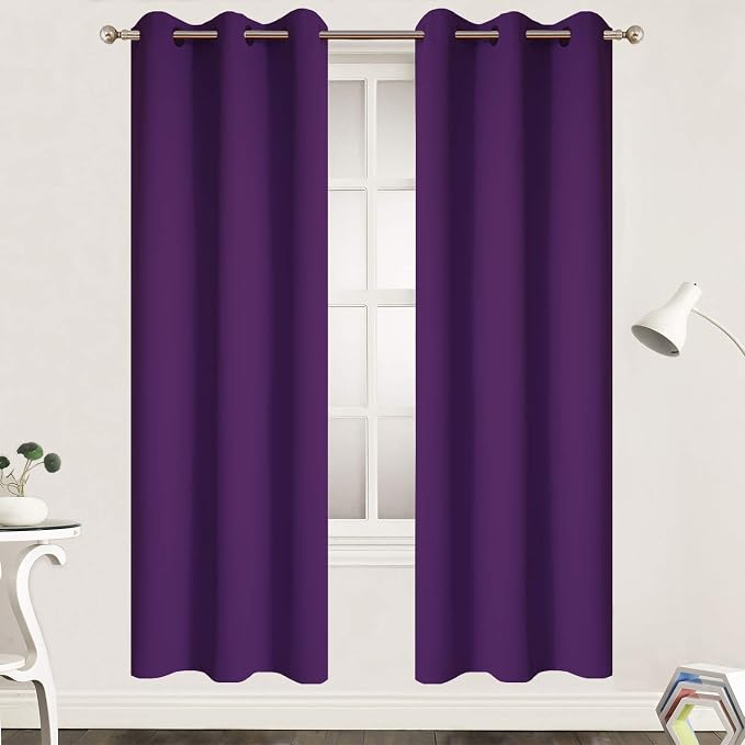 Yakamok Blackout Curtains Room Darkening Thermal Insulated Grommet top Window by Yakamok
