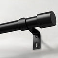 IFELS Heavy Duty Curtain Rods for Windows 66 to 120 Inch, 1 Inch Black Curtain by IFELS