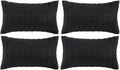 Fancy Homi 4 Packs Boho Black Decorative Throw Pillow Covers 14x24 Inch by Fancy+Homi