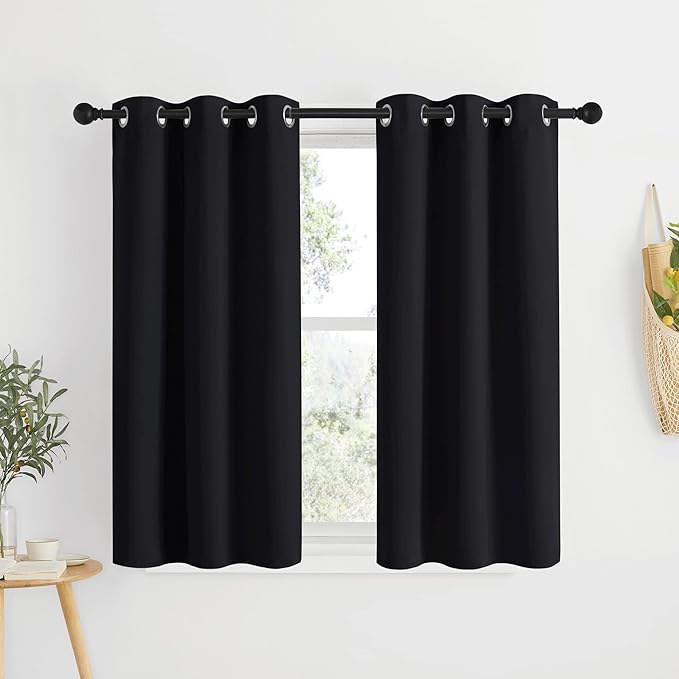 NICETOWN Bathroom Blackout Curtains and Drapes 48 inches Length by NICETOWN