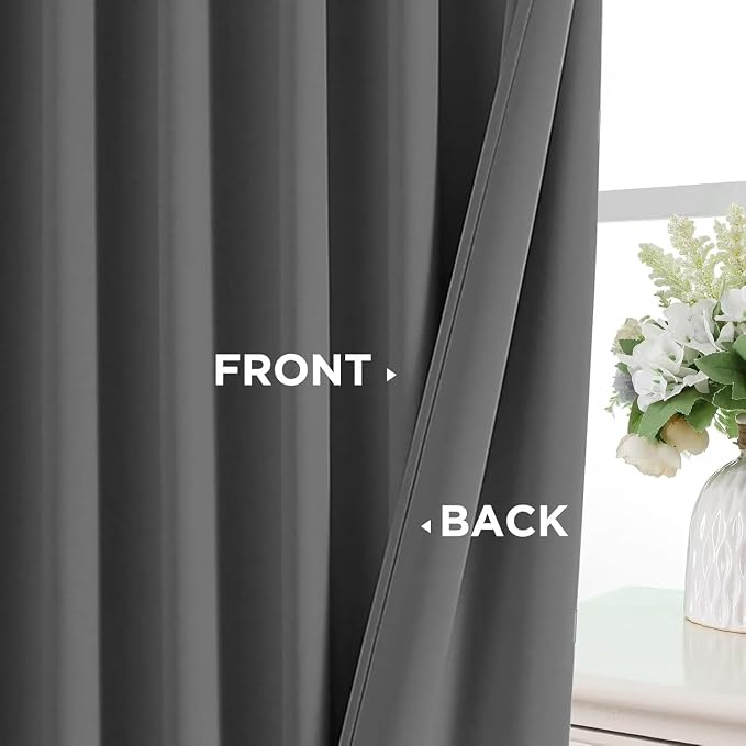 Joydeco Blackout Curtains 63 Inch Length 2 Panels Set, Thermal Insulated Long - Image 9