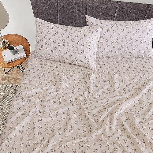 RUVANTI 100% Cotton Percale King Sheets, King Size Sheets Set, Twin Spring - Image 2