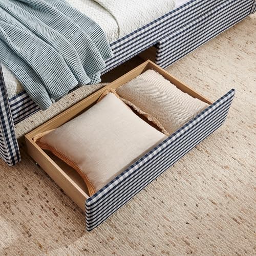 KEIKI Twin Size Upholstery Gingham Daybed - Image 6